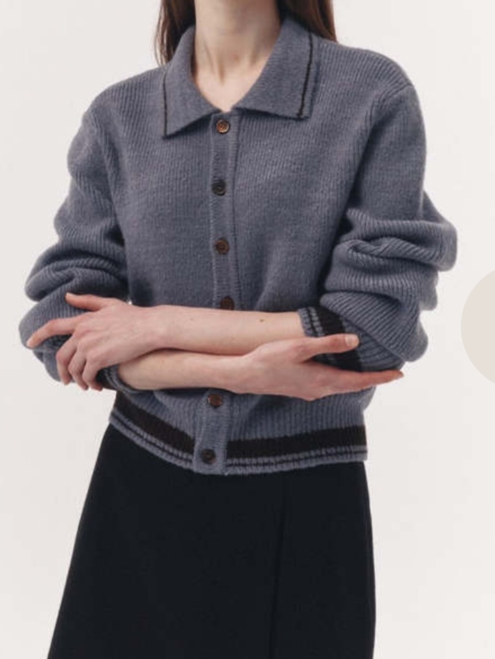 Dunst Knit Sweater with Black Trim